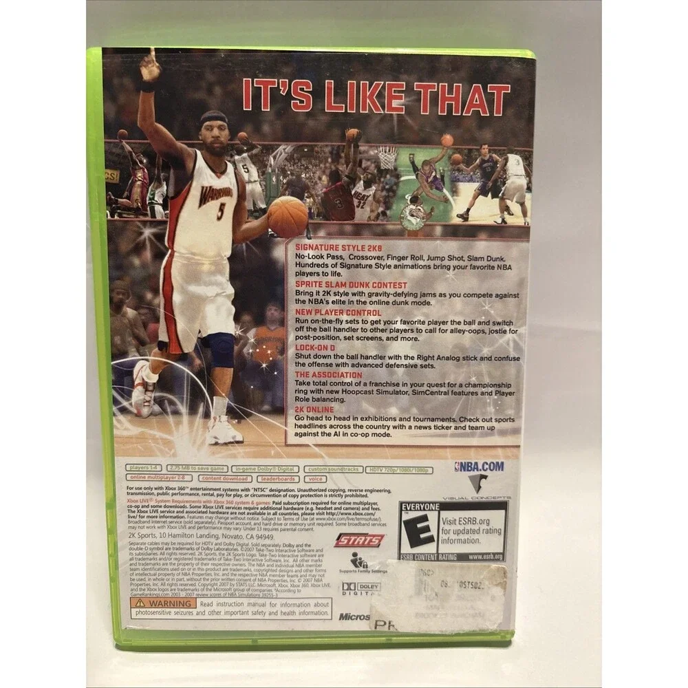 Nba 2K8 - Microsoft Xbox 360 - Tested